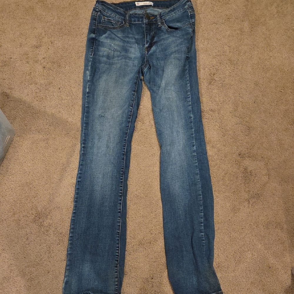 SO Women's Straight Leg Blue Jeans